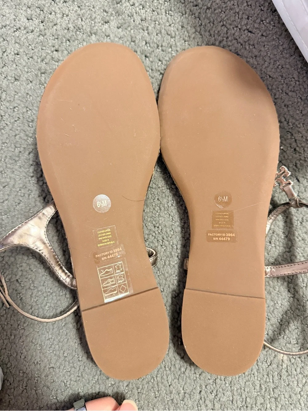 Tory Burch Metallic Quilted T-Strap Sandals - Gold